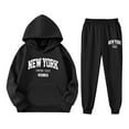 thumbnail image 3 of Tiijoy Tween Girls 2 Piece New York Printed Hoodie Sweatpants Outfits, Sizes 11-12, 3 of 3