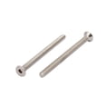thumbnail image 2 of M4x55mm 316 Stainless Steel Flat Head Hex Socket Cap Screws Silver Tone 8pcs, 2 of 5