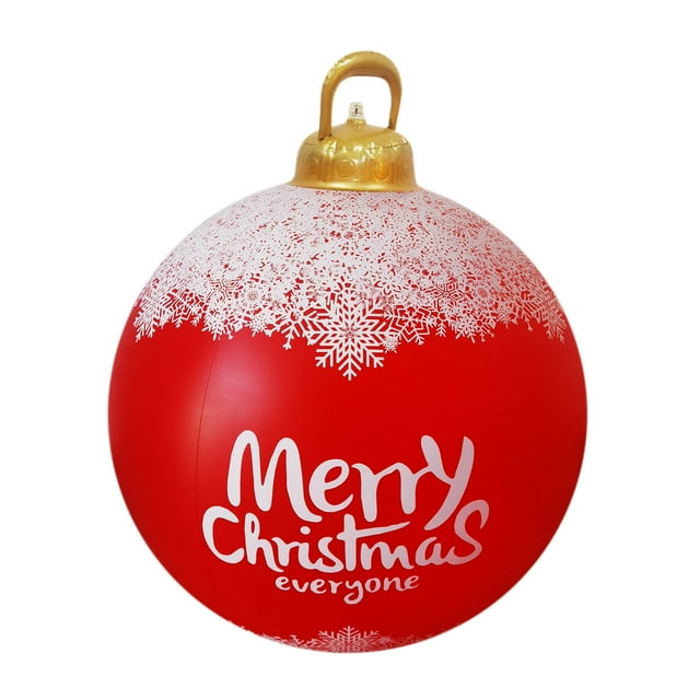 Birdeem 60Cm Outdoor Christmas Inflatable Decorated Ball Giant Christmas Inflatable Ball Christmas Tree Decorations