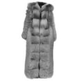 thumbnail image 4 of Women's Winter Warm Leather Jacket - Elegant Slim Fit Coat with Loose Neck Collar, Furry Outerwear Suitable for Fall/Winter, Machine Washable Cold Weather Jacket, 4 of 5