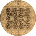 thumbnail image 1 of Ahgly Company Indoor Round Oriental Brown Traditional Area Rugs, 4' Round, 1 of 4