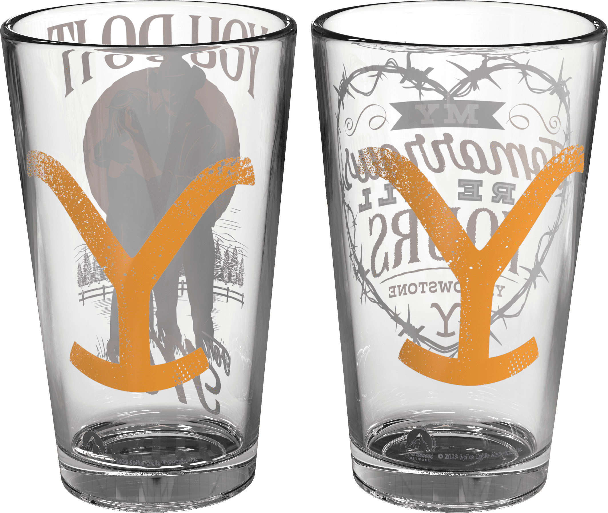 Zak Designs 16 Ounce Valentine Glass 2pk, Yellowstone