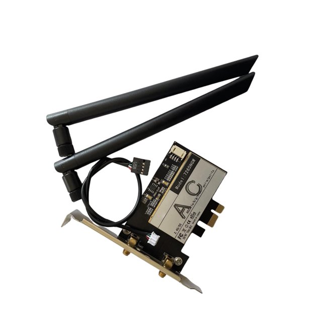 Tholdsy Tarjeta de red inalámbrica de 1200Mbps PC de escritorio PCI-E 7265AC compatible con Bluetooth 4,2 transmisión de vídeo juegos Juegos de teclado y mouse para computadora