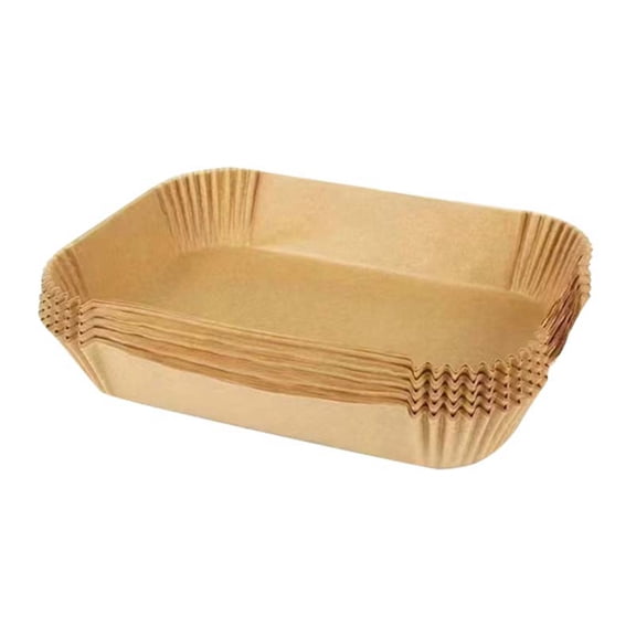 Air Fryer Liners, Rectangular Disposable Air Fryer Paper, Non-Stick Air Fryer Liner, Food Grade Silicone Air Fryer Paper, 50PCS Air Fryer Accessories