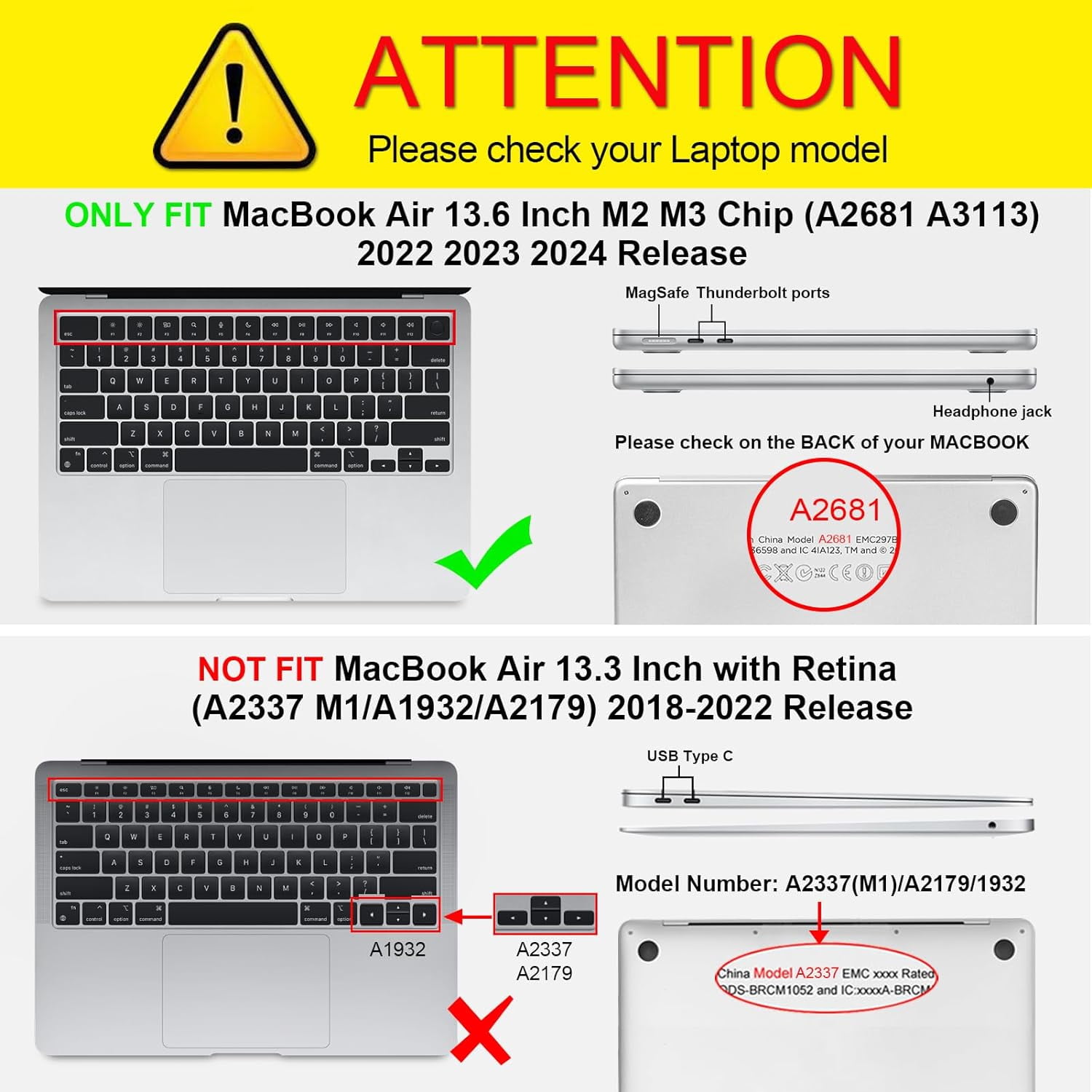Fintie Case for MacBook Air 13.6 Inch A3113 A2681 (2022 2023 Fintie Case for MacBook Air 13.6 Inch A3113 A2681 (2022 2023