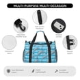 thumbnail image 4 of Kuqiui Dolphin Print Foldable Travel Duffel Bag Tote Carry on Luggage Bag Personal item Sports Gym Bag Water Resistant Weekender Overnight Bags for Women and Men, 4 of 7