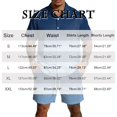 thumbnail image 4 of Migroa Men's 2 Piece Outfits Beach Matching Sets Print Striped Button up Short Sleeve Shirt And Drawstring Shorts Summer Beach Sets Coffee M, 4 of 5