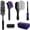 Purple/Black(6PCS), variant on YeewayVeh Pro Tire Cleaning Brush, Stiff Mixed Bristles Tire Cleaner, Short Handle Scrub Brush for Cleaning Sidewalls, Rubber Mats & Wheels, Anti-Deformation Tyre Detailing Tool, Purple/Black