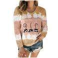 thumbnail image 2 of Hauts d'Été pour Femmes, T-Shirt à Col Rond Patchwork Imprimé, Blouse Décontractée, Grande Taille, en Liquidation, 2 of 7