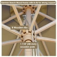 thumbnail image 4 of Yescom 13FT Large Outdoor Patio Umbrella UV30+ Wood 8 Rib Pole for Table Beach Yard Garden Wedding Deck Cafe Pool Tan, 4 of 9