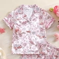 thumbnail image 5 of Kogui Little Girl Pajamas Girls Short Sleeve Top and Sleep Short Pajama Set, 2-Piece Size 6-7 (Light Pink,6-7 Years), 5 of 6