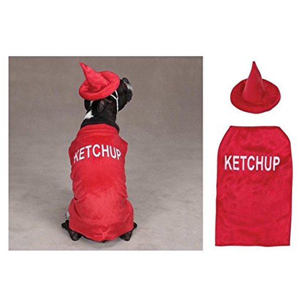 Ketchup Bottle Costumes for Dogs Large Food Themed Dog Costume