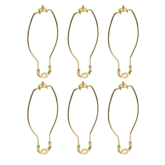 Aspen Creative 20006-16, 10" Lamp Harp with Saddle in Polished Brass Finish, 6 Pack