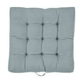 thumbnail image 2 of Sorra Home  Solid Square Tufted Floor Pillow with Handle Silver, 2 of 5