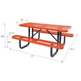 thumbnail image 6 of LifeYard 6' Rectangular Picnic Table, Expanded Metal,(72" Long) (Red), 6 of 6