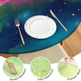 thumbnail image 4 of Colorful Tie Dye Wave Pattern Round Fitted Tablecloth with Elastic Edge,Dining Table Cover Waterproof,Outdoor Round Tablecloth for Camping,Dining,Indoor and Outdoor, 4 of 7