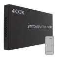 thumbnail image 4 of Interruptor de interfaz multimedia HD 2x8 4Kx2K Distribuidor de interfaz multimedia HD de 2 entradas y 8 salidas con control remoto IR Enchufe estadounidense, 4 of 10