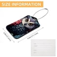 thumbnail image 5 of Cartoon Owl Luggage Tag, Travel Tags, Handbag Tag - Square PU Leather 2 Pack with Privacy Cover and Stainless Steel Ring - Suitable for Travel, Backpack, Handbag [Amazon Approved], 5 of 7