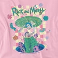 thumbnail image 2 of Rick and Morty Falling Portals Women's T Shirt, Pink, Large, 2 of 6