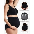 thumbnail image 4 of Momcozy Women's Maternity High Waist Underwear Pregnancy Seamless Soft Belly Support Panties Over Bump 3 Pack, 4 of 7