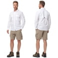 thumbnail image 5 of Zehisen Men's Fishing Shirt Long Sleeve UPF 50+ Sun Protection Quick Dry Cooling Shirt for Hiking Camping Safari Outdoor Travel White L, 5 of 7