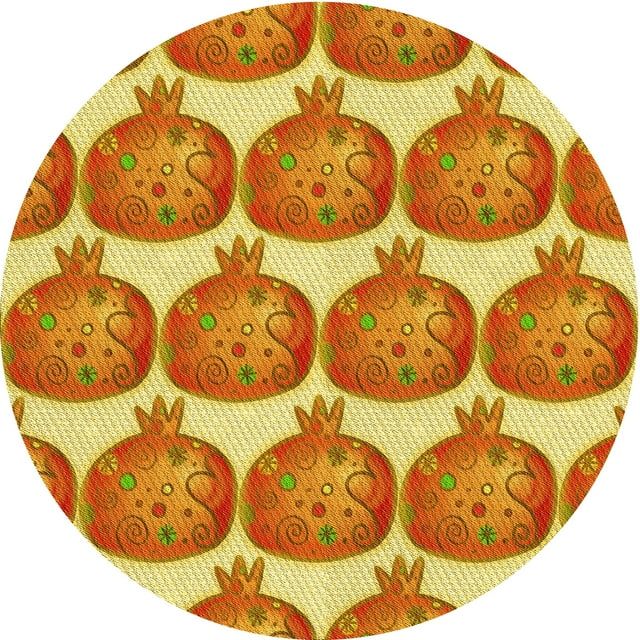 Ahgly Company Tapis d'Intérieur Lavable en Machine Carré Orange Rouge Orange Transitionnel, 3 Pieds Carré