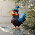 thumbnail image 5 of Colgante de Gallo para Coche Xihbxyly Adorno para Árbol de Navidad, 5 of 5