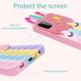 thumbnail image 5 of nancheng for Boost Mobile Celero 5G Case (Not 2024), for Samsung Galaxy A22 5G Phone Case with Strap Lanyard Girls Women Cute Rainbow Cartoon Bubble Push Pop Funny Silicone Shockproof Protective Cover, 5 of 8
