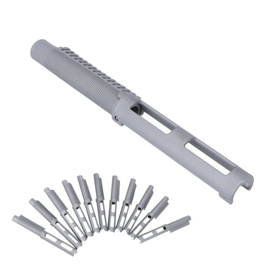 Hair Perm Rods, Hollow 12 Pieces Ventilation Holes Cold Wave Rods Cold Curling Plastic Resin For Hair Styling For Barbershop Grey