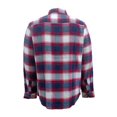 thumbnail image 2 of Camisa George Talla CH Manga Larga de Franela con Cuadros Blanco Azul y Rojo, 2 of 4