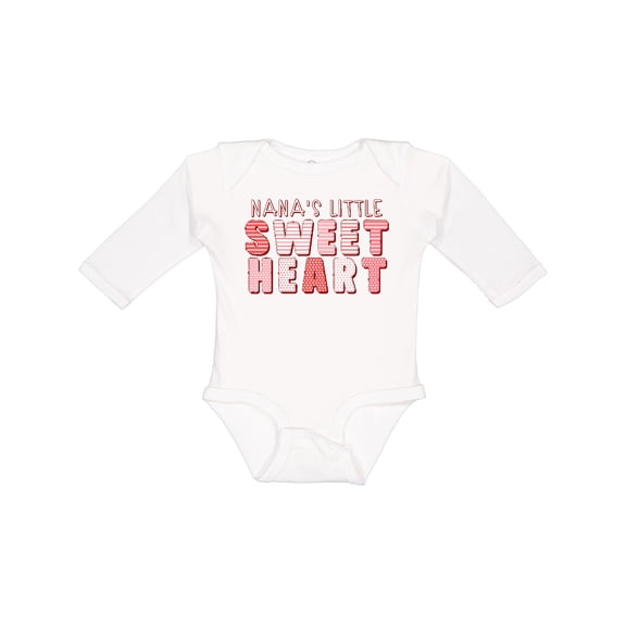 Inktastic Nana's Little Sweet Heart Boys or Girls Long Sleeve Baby Bodysuit