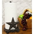 thumbnail image 3 of Metal Vintage Rustic Western Star & Scroll Art Paper Towel Holder Display Stand, 3 of 8