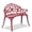 Red, variant on Tcbosik Outdoor Metal Bench, 38.5 Inch Cast Aluminum Decorative Seating with Rose Pattern Backrest for Porch, Patio, Lawn, Garden, Yard, Antique Green