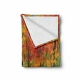 thumbnail image 2 of Rustic Soft Flannel Fleece Throw Blanket, North Woods Falling Leaves Fall Park Road Autumn Leaves Seasonal Colors Romantic, Cozy Plush for Indoor and Outdoor Use, 50" x 70", Multicolor, by Ambesonne, 2 of 6