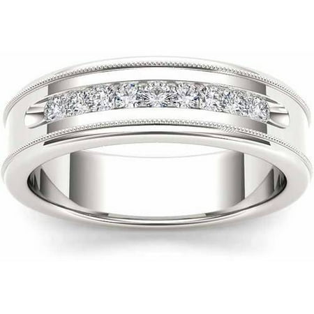 Imperial 1/3 Carat T.W. Diamond Men's 14kt White Gold Wedding Band