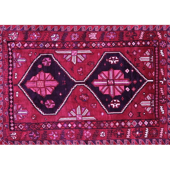 Ahgly Company Indoor Rectangle Persian Pink Traditional Area Rugs, 6' x 9'