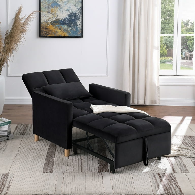 Convertible Sleeper Sofa Chair Bed 3 in 1 Single Adjustable Chair