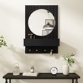 thumbnail image 4 of HLR Modern 16X24 Inch Black Vanity Mirror with Hanging Decorative Metal Framed Bathroom Mirror for Wall Mirrors, 4 of 8