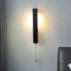 thumbnail image 1 of Aplique de pared metálico con cable, moderno aplique LED cálido, aplique dorado para interiores, ideal para salón, dormitorio, baño, pasillo, entrada, escaleras, mesilla de noche, estilo moderno., 1 of 6