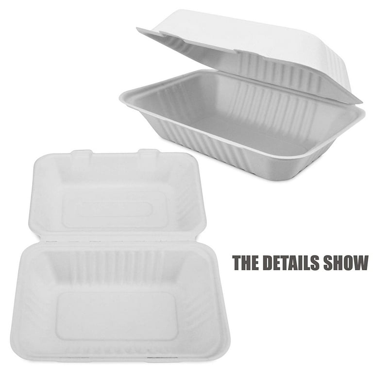 Eco Friendly Biodegradable Take out to Go Food Containers with Lids for  Lunch Leftover Meal Prep Storage - China Clamshell Containers and  Biodegradable Food Box with Lid price