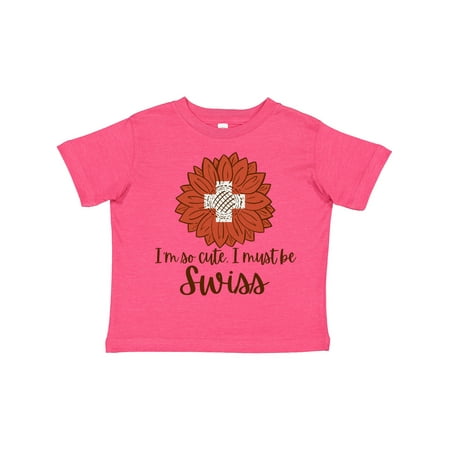 

Inktastic I m So Cute I Must Be Swiss Sunflower Gift Toddler Boy or Toddler Girl T-Shirt