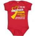 thumbnail image 3 of Inktastic I Love My Brother Childhood Cancer Awareness Hope, Support, Cure Boys or Girls Baby Bodysuit, 3 of 5