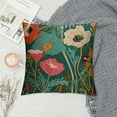 thumbnail image 2 of Jiayy  Poppy Pillowcases Abstract Tropical Blooming Flower Floral Autumn Colors Throw Pillow Cover Case Decorative Cushion for Couch Bed, 2 of 5