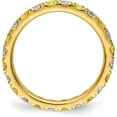 thumbnail image 2 of Avariah Diamonds Solid 14K White Gold Lab Grown Dia VS/SI GH & Cr Yellow Sapp Eternity B - Ring Size 7.0, 2 of 8
