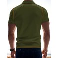 thumbnail image 3 of Zimjoy Mens Polo Shirts Short Sleeve Strech Casual Dress Golf Polo Shirts Summer Soft Lightweight with Chest Pocket Army Green L, 3 of 6
