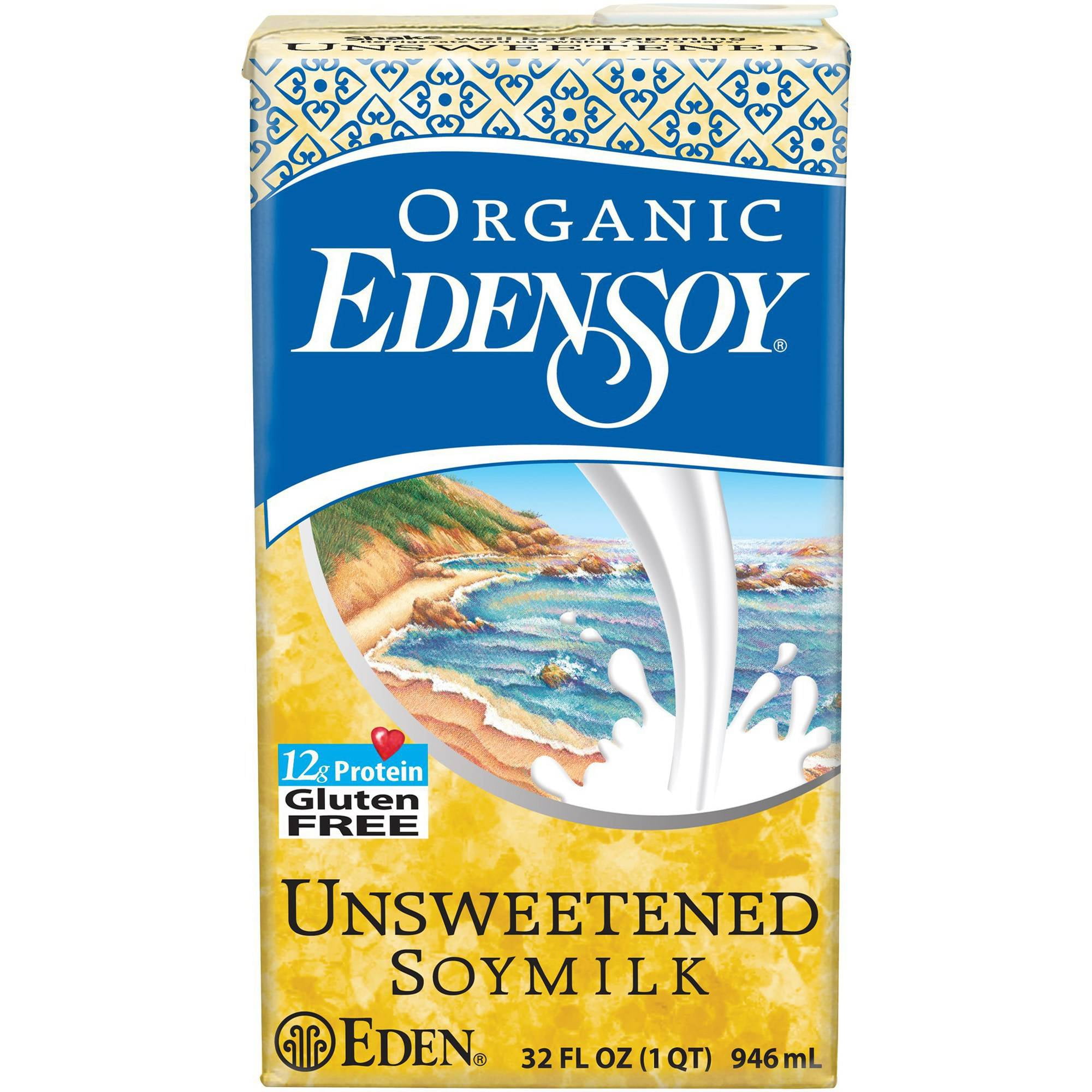 Eden Unsweetened Edensoy, Organic, 32 Ounce (Pack of 6) by