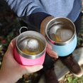thumbnail image 4 of Queroig Stainless Steel Wine Cup with Leak-Proof Lid Hot Cold Drinks Portable Travel Cup Anti-Slip Design Insulated Thermal Mug, 4 of 7