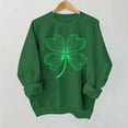 thumbnail image 6 of St. Patrick's Day Sweatshirt for Women Decorative Shamrock Heart Shape Graphic Crewneck Long Sleeve Loose Fit Soft Novelty Festive Holiday Pullover Top, 6 of 7