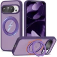 thumbnail image 1 of Compatible with Google Pixel 9/Pixel 9 Pro Case with 360° Magnetic Ring Stand [Compatible with Mag-Safe] Shockproof Translucent Phone Case for Google Pixel 9/Pixel 9 Pro 6.3", 1 of 7