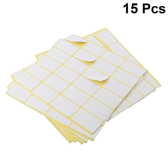 FELTECHELECTR 15-Pack White Stickers for School, Pricing Labels, Blank Marking Tags for Organization